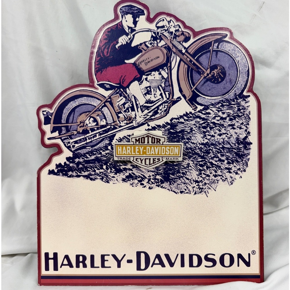 Harley-Davidson 2003 Vintage Hill Climb Rider Tabletop Wall Sign Logo Decor